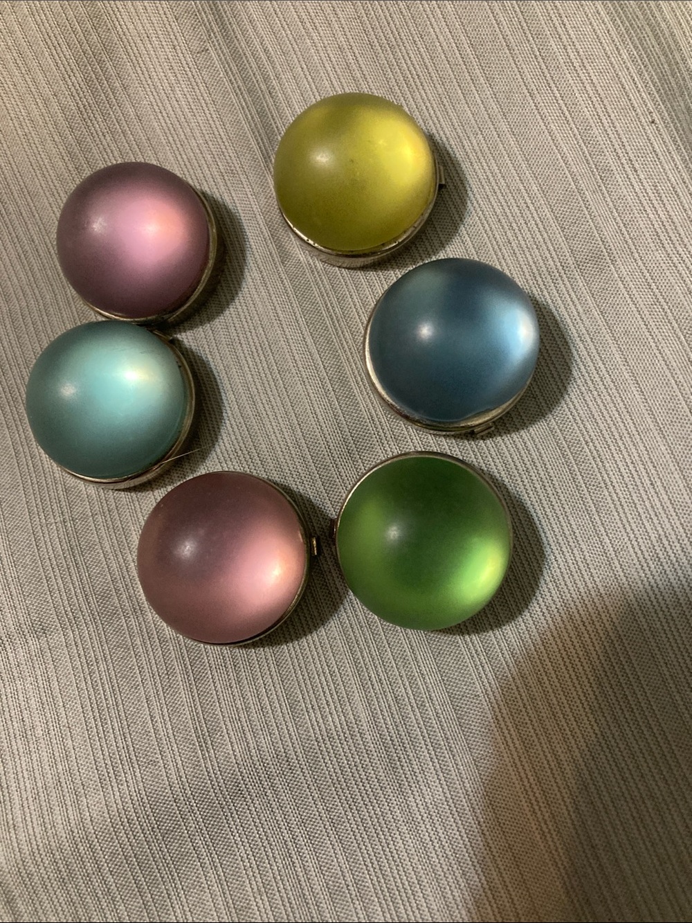 NONY Vintage New York Glowing Button Covers Translucent Pastel Cabochon